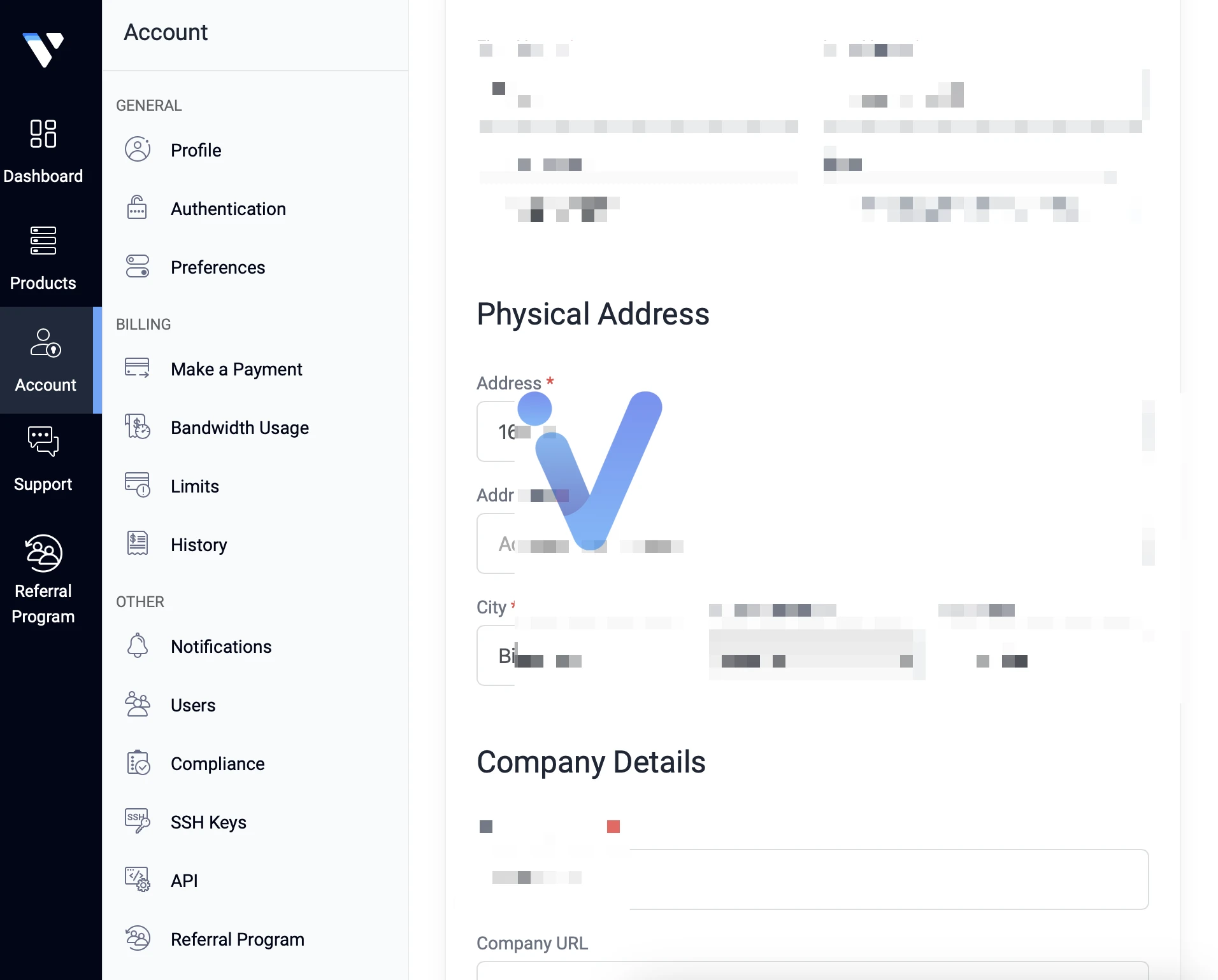 sign up vultr account